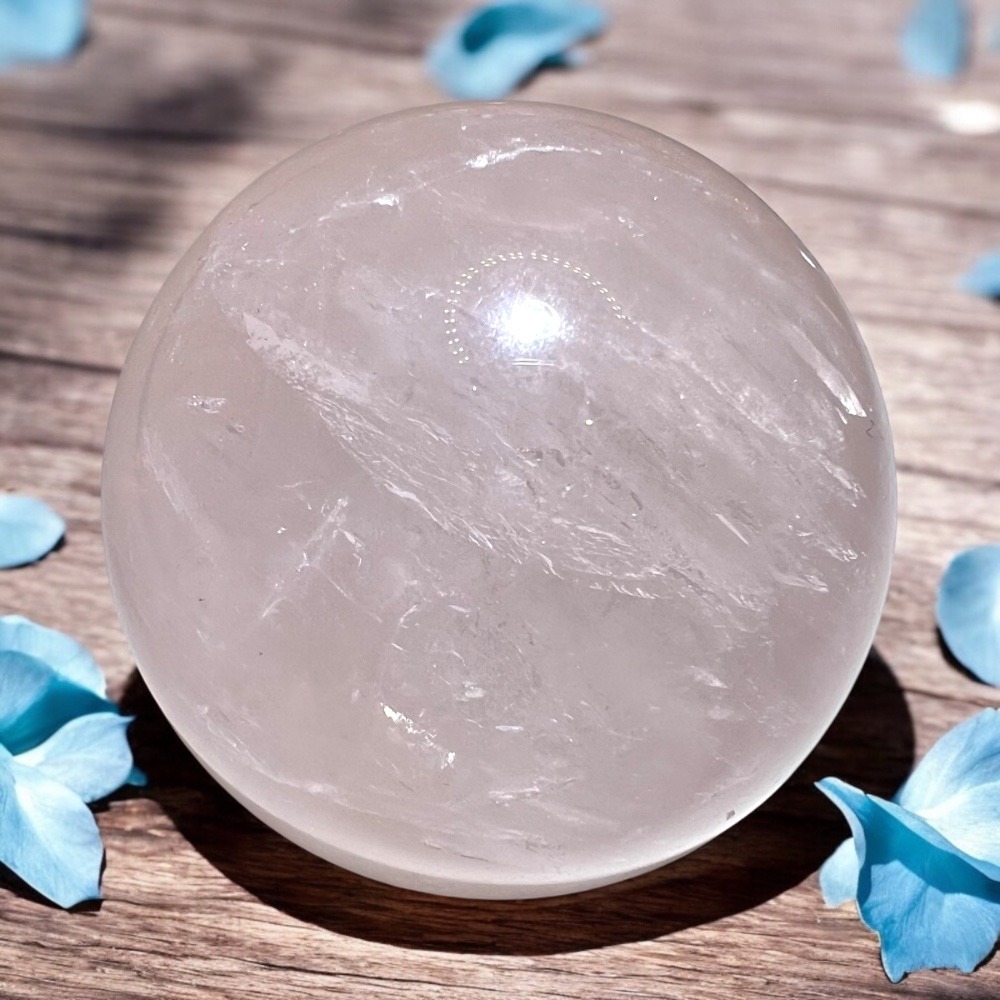 Rose Quartz Crystal‎ Meditation Sphere